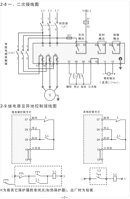 聯(lián)洲軟啟動器接線圖一二次接線圖